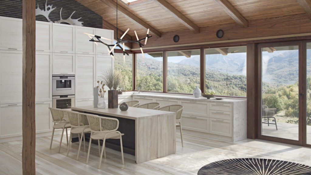 modern cottage with Tablebed