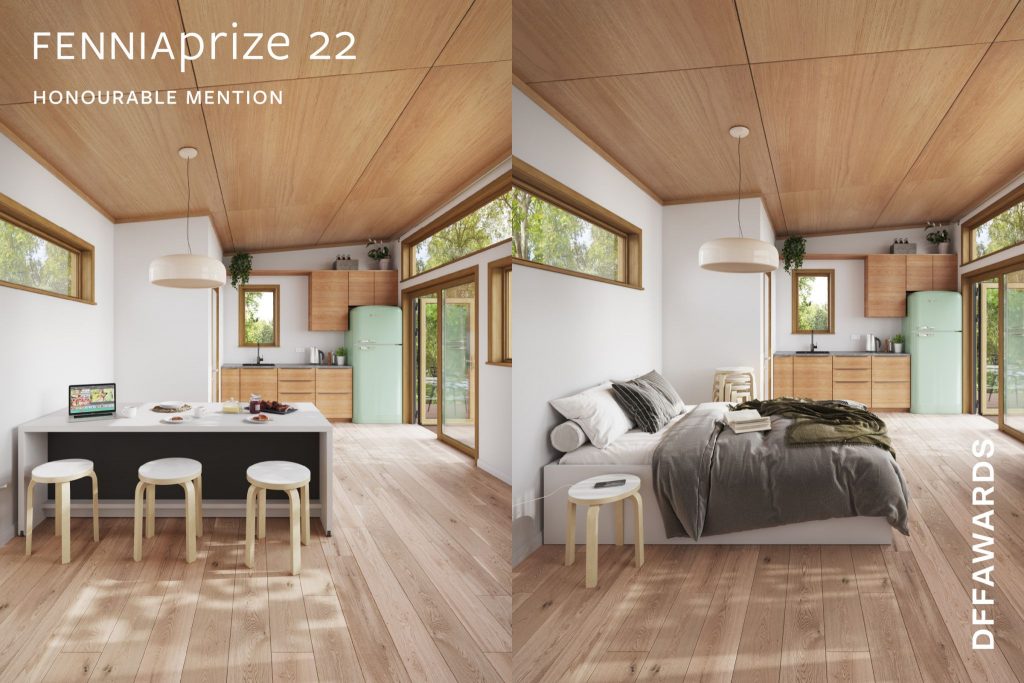 Multifunctional furniture Tablebed awarded with Fennia Prize 22 Honourable Mention